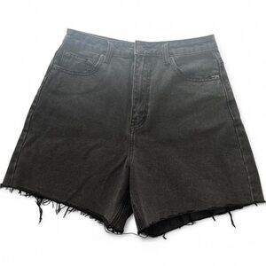 Glassons Black Distressed Denim Shorts Jorts Size 6
